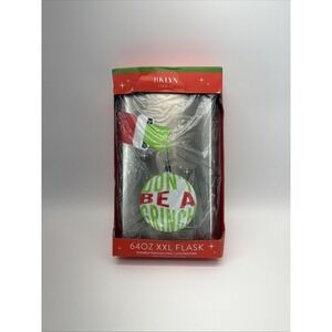 NEW Christmas‎ Flask XXL Gift Stainless Steel BKLYN Steel Co. 64 oz